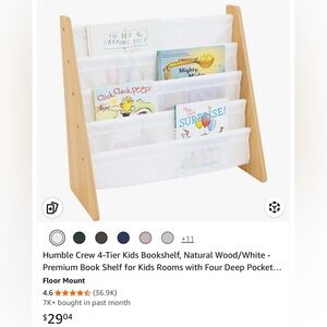 4-tier Pocket kids book shelf